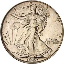 1943 Liberty Walking Half Dollar PCGS MS67