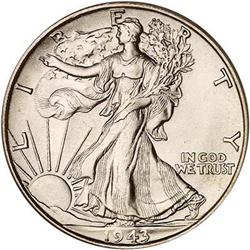 1943-S Liberty Walking Half Dollar PCGS MS66