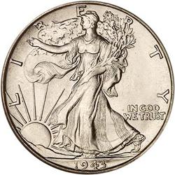 1943-S Liberty Walking Half Dollar PCGS MS66