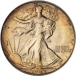 1943-S Liberty Walking Half Dollar PCGS MS65