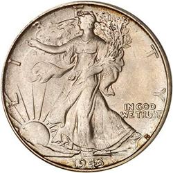 1943-S Liberty Walking Half Dollar PCGS MS65