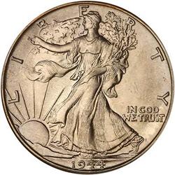 1944-D Liberty Walking Half Dollar NGC MS67