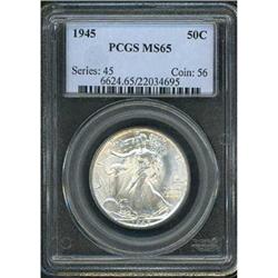 1945 Liberty Walking Half Dollar PCGS MS65