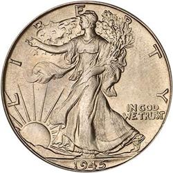 1945-D Liberty Walking Half Dollar PCGS MS66