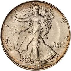 1945-S Liberty Walking Half Dollar PCGS MS66