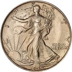 1945-S Liberty Walking Half Dollar PCGS MS66
