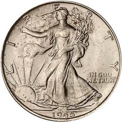1945-S Liberty Walking Half Dollar PCGS MS66