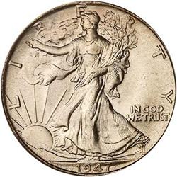 1947 Liberty Walking Half Dollar PCGS MS66