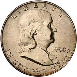1950-D Franklin Half Dollar PCGS MS66FBL