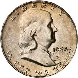 1954-D Franklin Half Dollar PCGS MS66 FBL