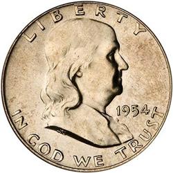 1954-D Franklin Half Dollar PCGS MS66FBL