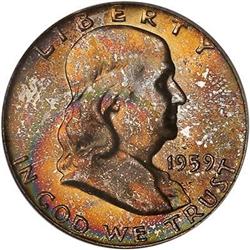 1959-D Franklin Half Dollar PCGS MS66 FBL