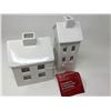 Image 1 : Set of 2 LED Ceramic Houses