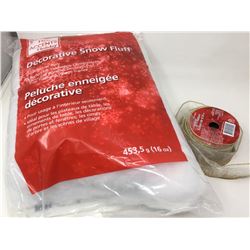Decorative Snow and Ribbon