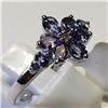 Image 2 : Silver Tanzanite(1.1ct) White Topaz Ring, Suggested Retail Value $200