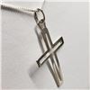 Image 2 : Silver Charm Cross Necklace (~weight 4.5g), Suggested Retail Value $80