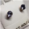 Image 2 : 10K Yellow Gold Tanzanite(0.56ct) Freshwater Pearl Earrings, Made in Canada, Suggested Retail Value 