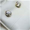Image 2 : 14K Yellow Gold Cubic Zirconia Earrings, Made in Canada, Suggested Retail Value $120
