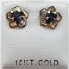 Image 1 : 10K Yellow Gold Sapphire(0.67ct) With Jacket Earrings, Made in Canada, Suggested Retail Value $160