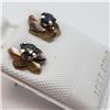 Image 2 : 10K Yellow Gold Sapphire(0.67ct) With Jacket Earrings, Made in Canada, Suggested Retail Value $160