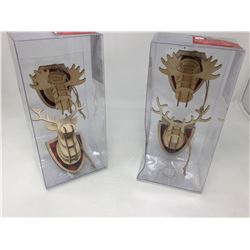 Mounted Deer and Moose Ornaments (2 x 4)