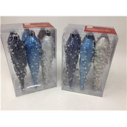 Lot of Shatter Resistant Icicle Ornaments (2 x 6)