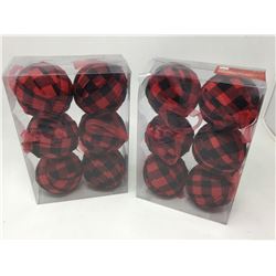 Shatter Resistant Tartan Ornaments (2 x 6)