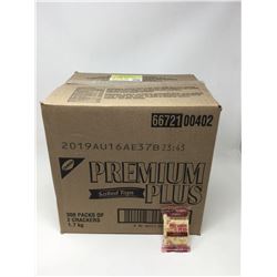 Case of Premium Plus Salted Tops Crackers (300 Packs of 2 Crackers)
