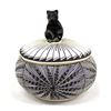 Image 1 : Acoma Lidded Pottery Jar with Bear Finial on Lid