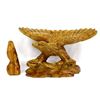 Image 1 : 2 Hand Carved Wood Eagle Sculptures