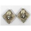 Image 2 : Navajo Sterling and Red Shell Clip-On Earrings
