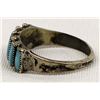 Image 2 : Zuni Old Pawn Sterling Turquoise Ring, Size 9.5