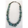 Image 2 : Navajo Sterling Bead & Turquoise Nugget Necklace