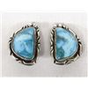 Image 1 : Navajo Sterling Turquoise Clip-On Earrings