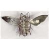 Image 2 : Sterling Silver and Amber Bee Pin