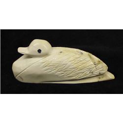 Vintage Carved Stone Duck Fetish