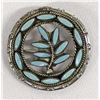 Image 1 : Zuni Sterling Turquoise Pin Pendant by Eustace