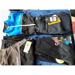 1 pair Triumph jeans, size 32; 2 Thor jackets, size M; 1 XL t-shirt