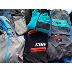 Assorted men's and women's tops, jackets