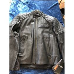Triumph Arno quilted black leather jacket, size S
