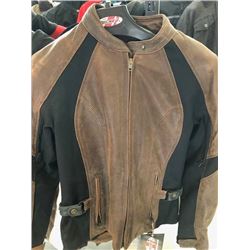 Riviera brown leather jacket, S