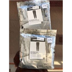 2 pairs base layer bottoms, 2 men's XXL