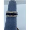 Image 1 : LADIES 14K WHITE GOLD RING CONTAINING 9 SAPPHIRES & 38 DIAMONDS RV $5,070.00