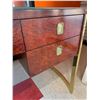 Image 2 : Glass Topped Figured maple and Brass Desk