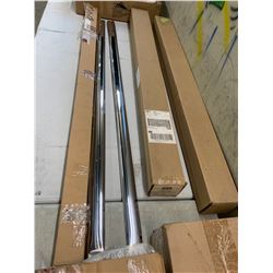 2 mopar chrome door mouldings and 2 sets of “bolt on look” door mouldings
