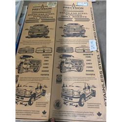 3 unused chrome grill inserts