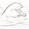 Image 2 : Wyland, "Dolphin" Framed Original Sketch, Hand Signed with Certificate of Authenticity.