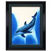 Image 1 : Wyland, "Dolphin Encounter" Framed Original Watercolor Painting (32" x 40"), Hand Signed with Certif