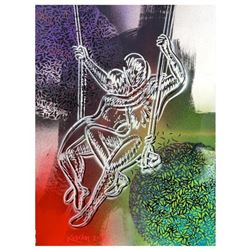 Mark Kostabi "The Four Seasons" Hand Signed Original Artwork with COA.