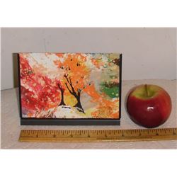 Small LangdonArt original painting for table, selve, paperweight on desk at home or office -peinture